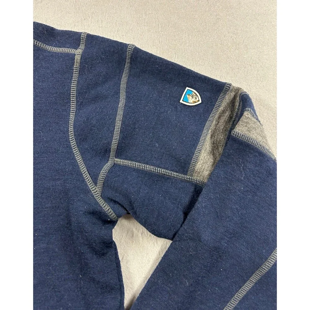 Kuhl Mens Merino Wool 1/4 Zip Jacket Blue Medium